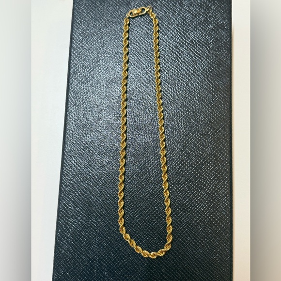 Vintage Christian Dior Gold Rope Chain Necklace - Picture 1 of 3